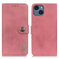 KHAZNEH KHAZNEH iPhone 15 Plus Fodral L&auml;der Rosa - Teknikhallen.se