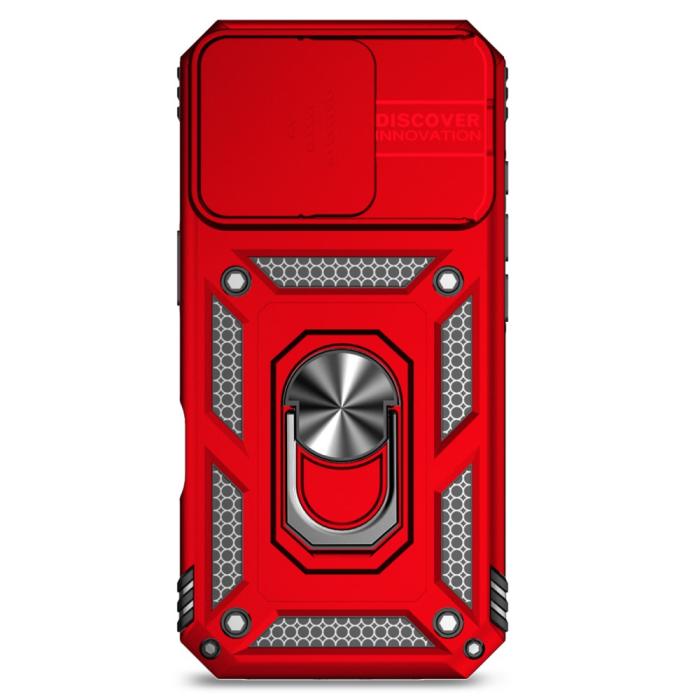 Bild 2,  iPhone 16 Pro Max Skal CamShield Ring Hybrid Röd - Teknikhallen.se