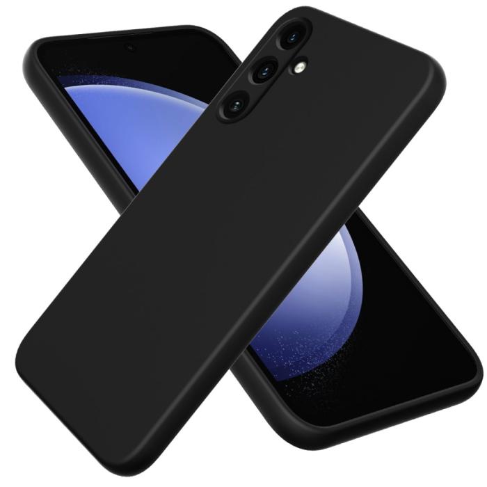 Bild 2,  Galaxy A55 5G Skal Liquid Silicone Med Snodd Svart - Teknikhallen.se