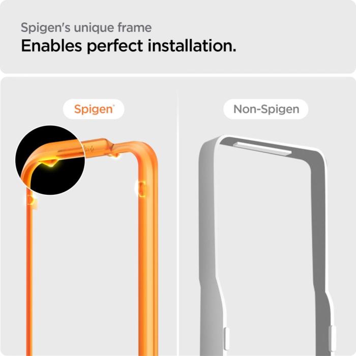 Bild 6, Spigen Spigen iPhone 15 2-PACK ALM Glas FC Heltäckande Skärmskydd - Teknikhallen.se