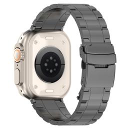  Apple Watch 42/41/40/38 mm Armband Steel Titanium Grå - Teknikhallen.se