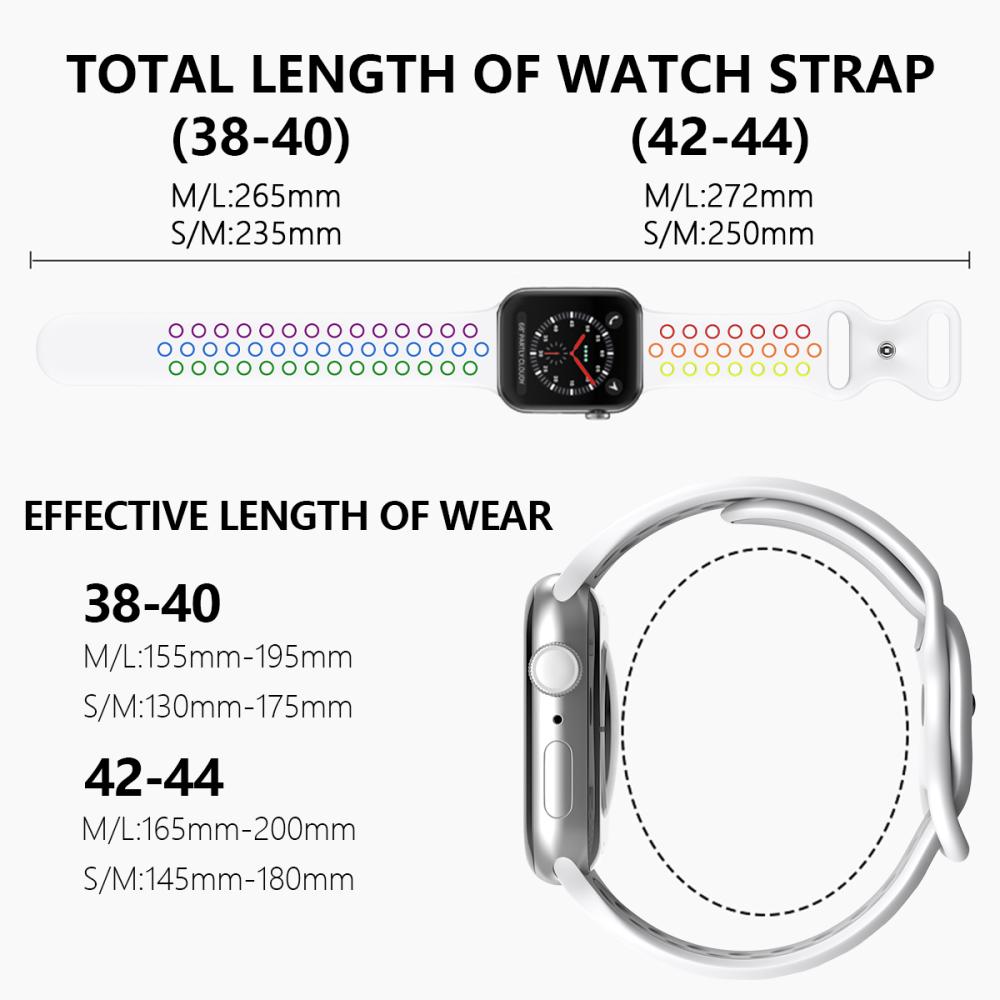 ColorPop Sportarmband Dual-Color Apple Watch 41/40/38 mm (M/L) Pride - Teknikhallen.se