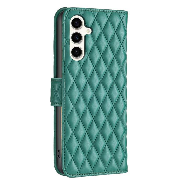 Bild 5,  Samsung Galaxy S24 FE Fodral Diamond Läder Grön - Teknikhallen.se