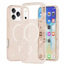  iPhone 17 Pro Max/18 Pro Max Skal MagSafe Glitter Guld - Teknikhallen.se