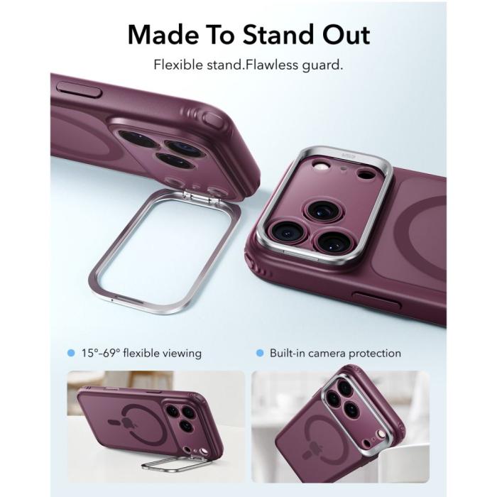 Bild 3, ESR ESR iPhone 18 Pro Max / 17 Pro Max Skal MagSafe Hybrid Kickstand - Teknikhallen.se