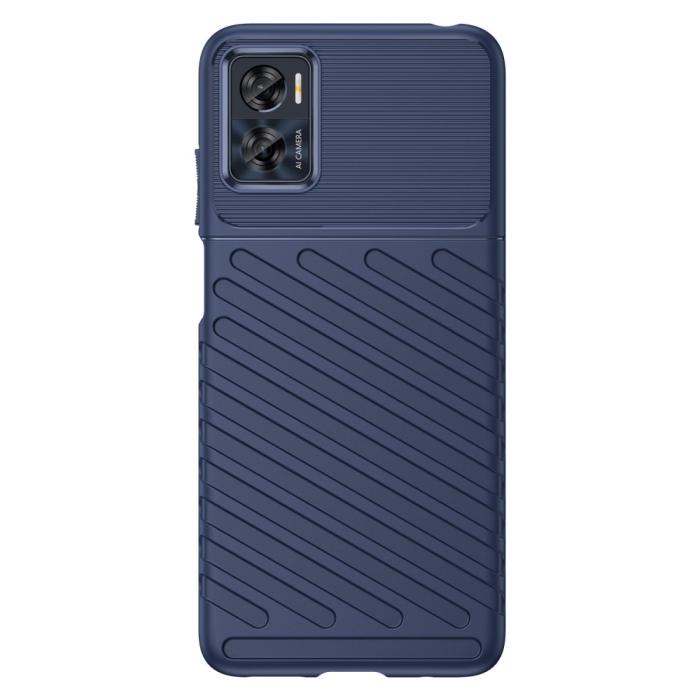 Bild 2,  Motorola Moto E22i Skal Twill Textur Blå - Teknikhallen.se