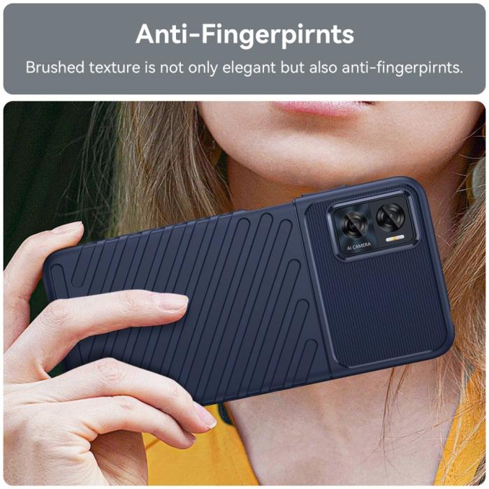 Bild 5,  Motorola Moto E22i Skal Twill Textur Blå - Teknikhallen.se