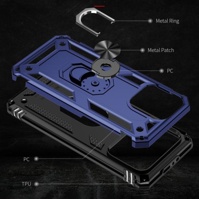Bild 5,  iPhone 15 Pro Skal Hybrid Armor Ring Blå - Teknikhallen.se
