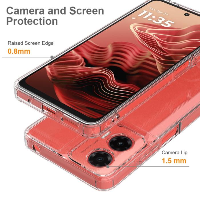 Bild 2,  Motorola Moto G35 5G Skal TPU / Akryl Transparent - Teknikhallen.se