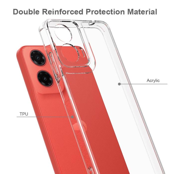 Bild 3,  Motorola Moto G35 5G Skal TPU / Akryl Transparent - Teknikhallen.se