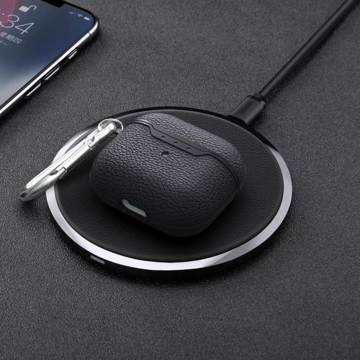 Bild 3,  AirPods 3 Skal TPU Litchi Textur Karbinhake Blå - Teknikhallen.se