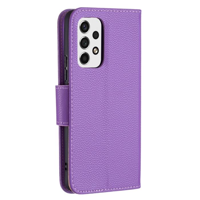 Bild 3,  Samsung Galaxy A53 5G Fodral Litchi Shark Läder Lila - Teknikhallen.se