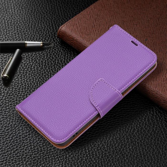 Bild 6,  Samsung Galaxy A53 5G Fodral Litchi Shark Läder Lila - Teknikhallen.se