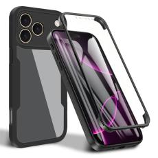  iPhone 18 Pro / 17 Pro Skal Med Sk&auml;rmskydd TPU Svart - Teknikhallen.se