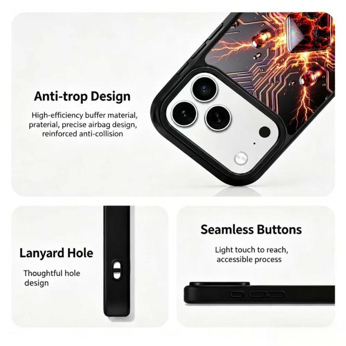 Bild 3,  iPhone 18 Pro Max/17 Pro Max Skal MagSafe UV-Mönster Svart - Teknikhallen.se