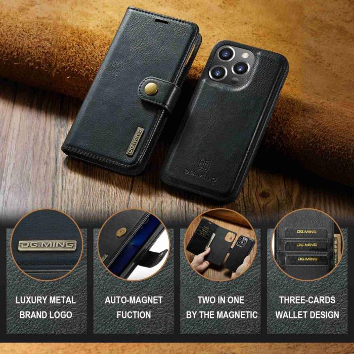 Bild 4, DG.MING DG.MING iPhone 14 Pro 2in1 Magnet Fodral / Skal Svart - Teknikhallen.se