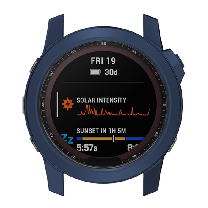 Bild 6,  Garmin Fenix 7X/7X Solar Skal TPU Mörk Blå - Teknikhallen.se
