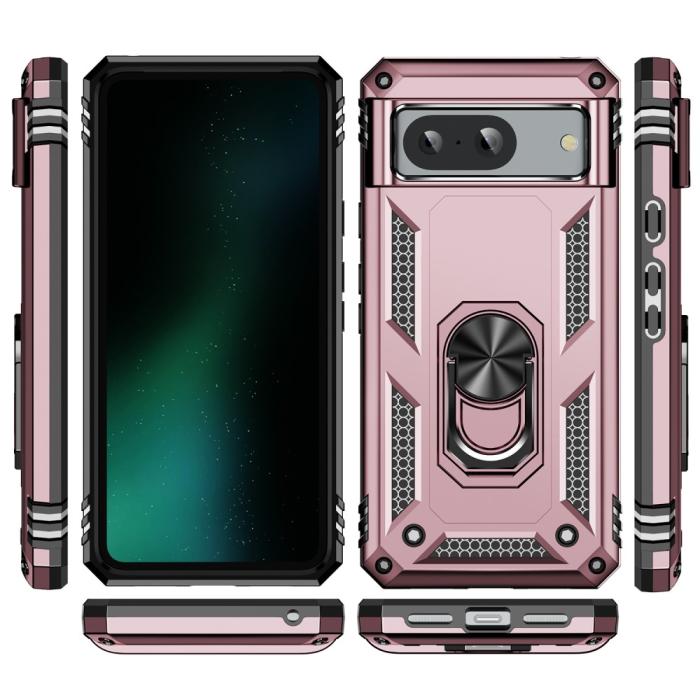 Bild 2,  Google Pixel 8 Skal Armor Ring Hybrid Roséguld - Teknikhallen.se