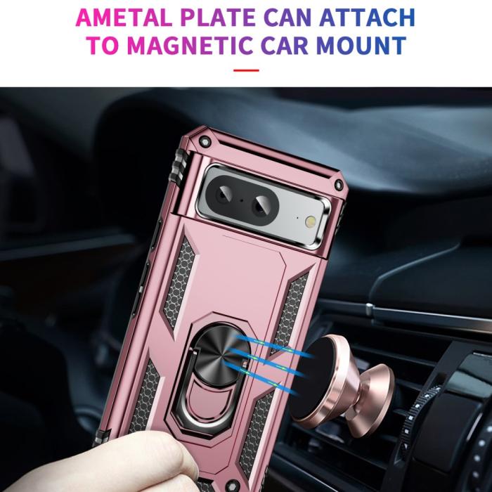 Bild 5,  Google Pixel 8 Skal Armor Ring Hybrid Roséguld - Teknikhallen.se