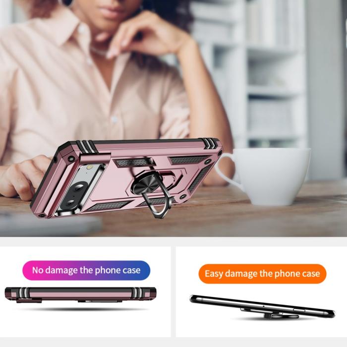 Bild 6,  Google Pixel 8 Skal Armor Ring Hybrid Roséguld - Teknikhallen.se