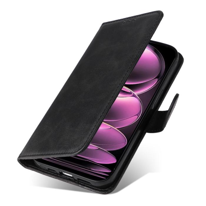 Bild 5,  Xiaomi Redmi Note 12 Pro 5G Fodral Solid Läder Svart - Teknikhallen.se
