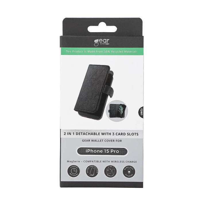 Bild 2, Gear GEAR iPhone 15 Pro 2in1 MagSafe Magnet Fodral / Skal Svart - Teknikhallen.se