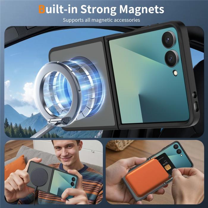 Bild 5,  Samsung Galaxy Z Flip 8 Skal MagSafe TPU Svart - Teknikhallen.se