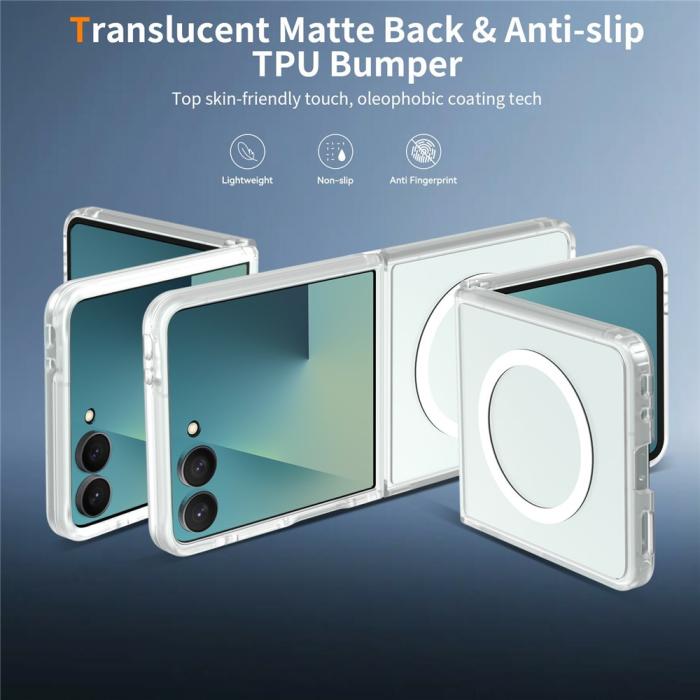 Bild 2,  Samsung Galaxy Z Flip 8 Skal MagSafe TPU Transparent - Teknikhallen.se