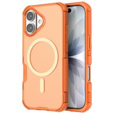  iPhone 17 Skal MagSafe Shockproof Hybrid Orange - Teknikhallen.se