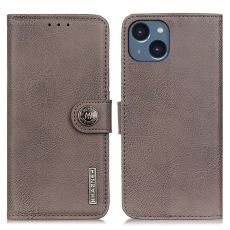 KHAZNEH KHAZNEH iPhone 15 Plus Fodral L&auml;der Khaki - Teknikhallen.se