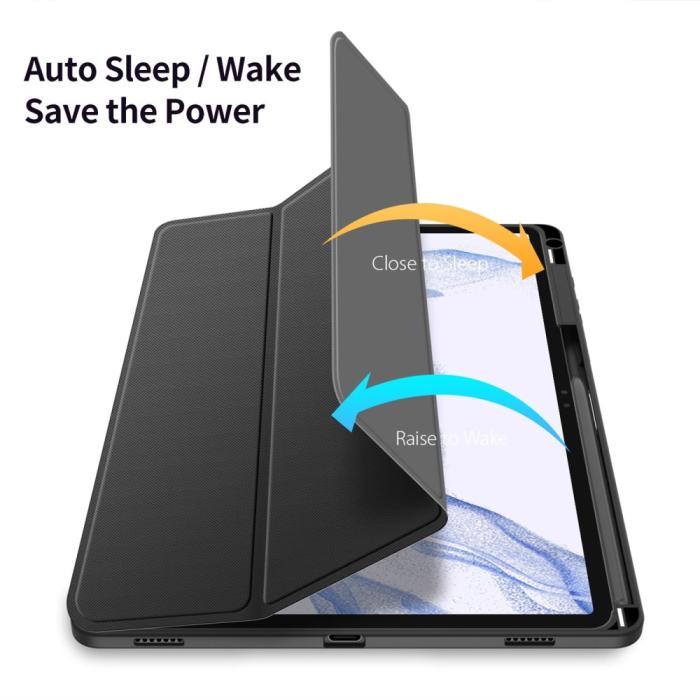 Bild 2, DUX DUCIS DUX DUCIS Galaxy Tab S9 Plus Fodral TOBY Tri-Fold Svart - Teknikhallen.se