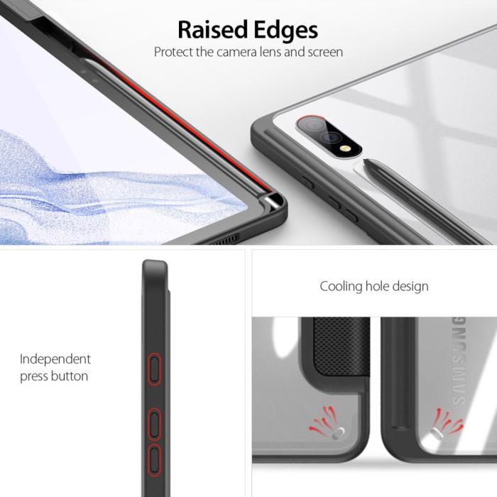 Bild 4, DUX DUCIS DUX DUCIS Galaxy Tab S9 Plus Fodral TOBY Tri-Fold Svart - Teknikhallen.se