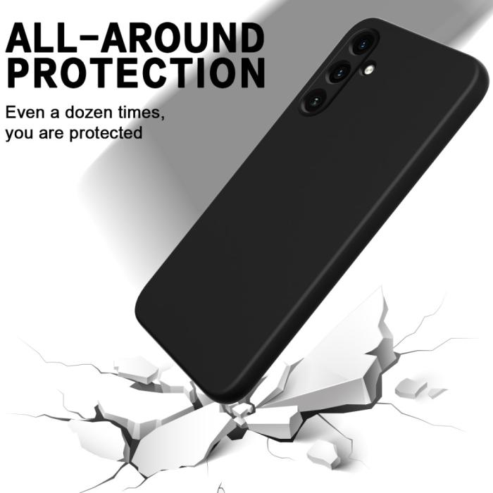 Bild 3,  Galaxy A35 5G Skal Liquid Silicone Med Snodd Svart - Teknikhallen.se