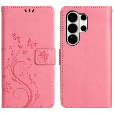  Samsung Galaxy S26 Ultra Fodral Med Blommigt Tryck Rosa - Teknikhallen.se