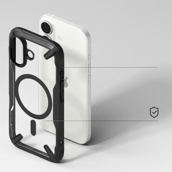 Bild 4, Ringke Ringke iPhone 17 Skal MagSafe Fusion X Svart - Teknikhallen.se