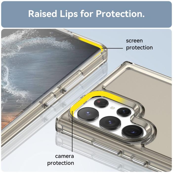 Bild 6,  Samsung Galaxy S23 Ultra Skal TPU Shockproof Grå - Teknikhallen.se