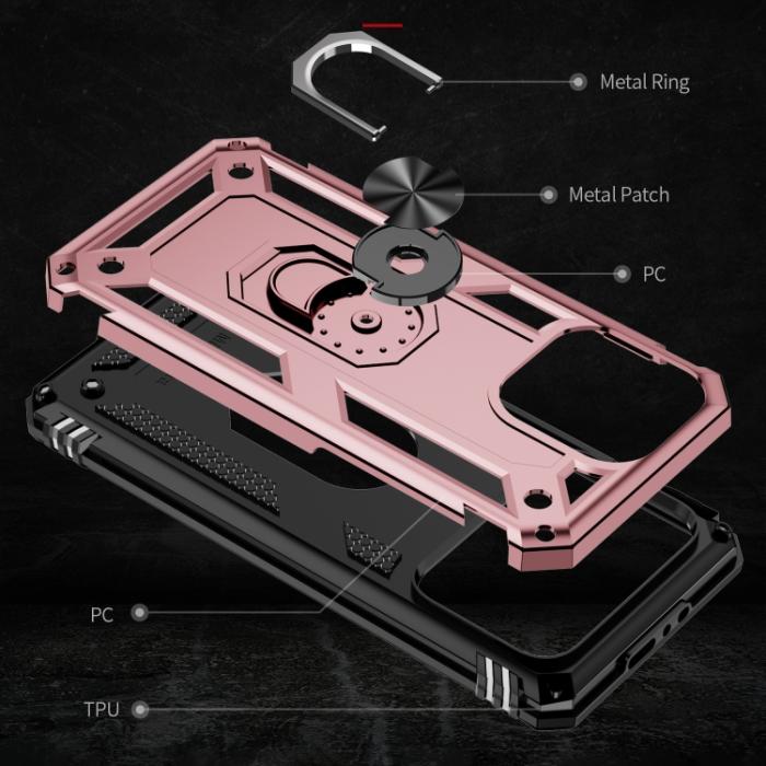 Bild 5,  iPhone 15 Pro Skal Hybrid Armor Ring Roséguld - Teknikhallen.se