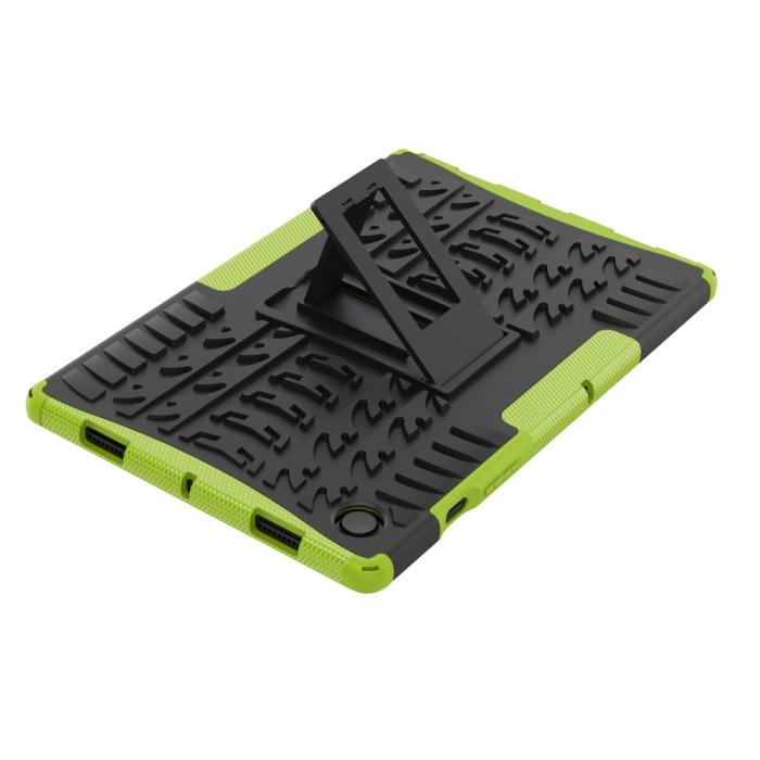 Bild 6,  Samsung Galaxy Tab A8 10.5 (2021) Skal Rugged Kickstand Armor Grön - Teknikhallen.se