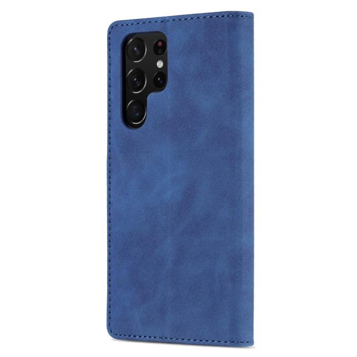 Bild 3, AZNS AZNS Samsung Galaxy S22 Ultra Fodral Läder Blå - Teknikhallen.se