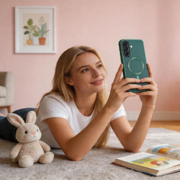 Bild 6, Tech-Protect Tech-Protect Galaxy A37 5G Skal MagSafe MagFlex Jungle Green - Teknikhallen.se
