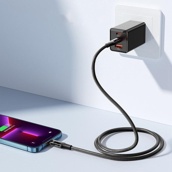 Bild 4, MCDODO Mcdodo 1.8m 36W PD USB-C - Lightning Kabel Svart - Teknikhallen.se