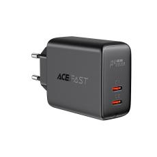 Acefast Acefast 40W PD QC PPS 2x USB-C V&auml;ggladdare Svart - Teknikhallen.se