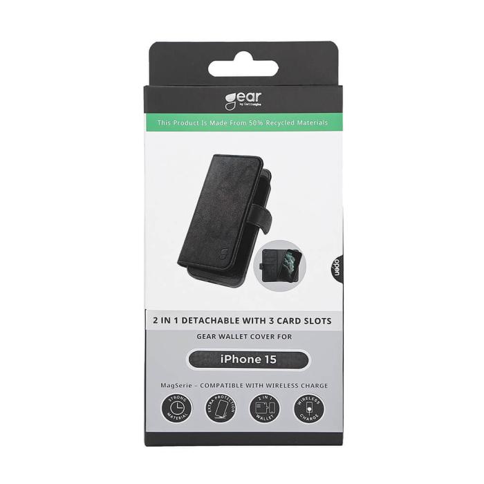 Bild 2, Gear GEAR iPhone 15 2in1 MagSafe Magnet Fodral / Skal Svart - Teknikhallen.se