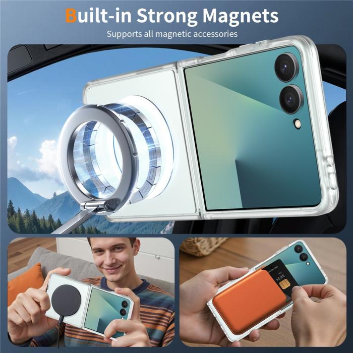 Bild 5,  Samsung Galaxy Z Flip 8 Skal MagSafe TPU Transparent - Teknikhallen.se