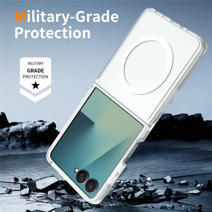 Bild 6,  Samsung Galaxy Z Flip 8 Skal MagSafe TPU Transparent - Teknikhallen.se