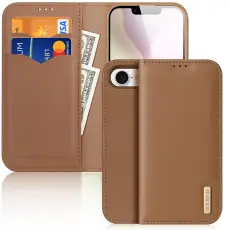 DUX DUCIS DUX DUCIS iPhone 17e / 16e Fodral HIVO &Auml;kta L&auml;der Brun - Teknikhallen.se