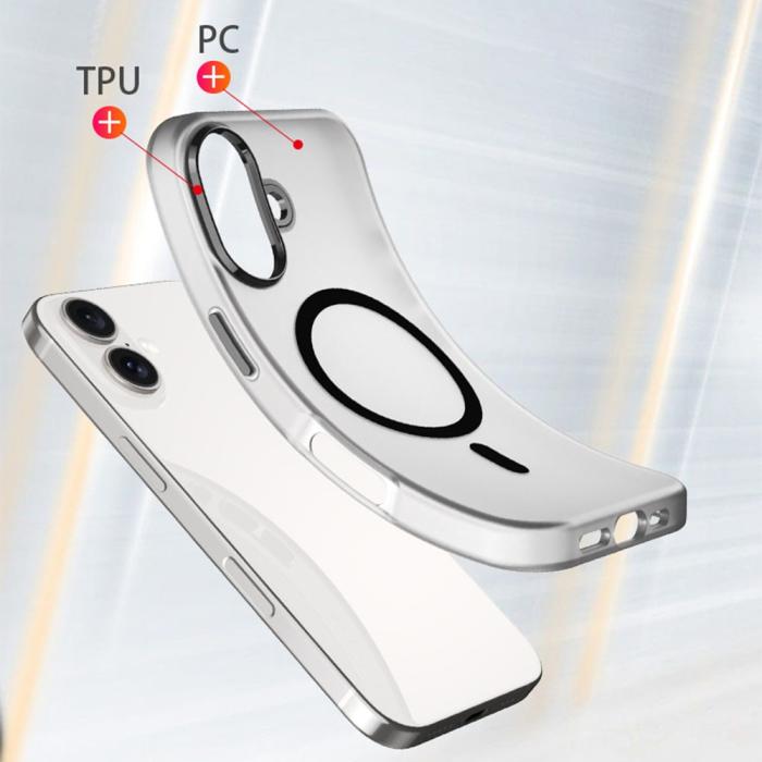 Bild 2,  iPhone 16 Plus Skal MagSafe Skin Touch Matt Vit - Teknikhallen.se
