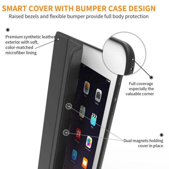 Bild 4, Tech-Protect Tech-Protect iPad 9.7 2017/2018 Fodral SmartCase Svart - Teknikhallen.se