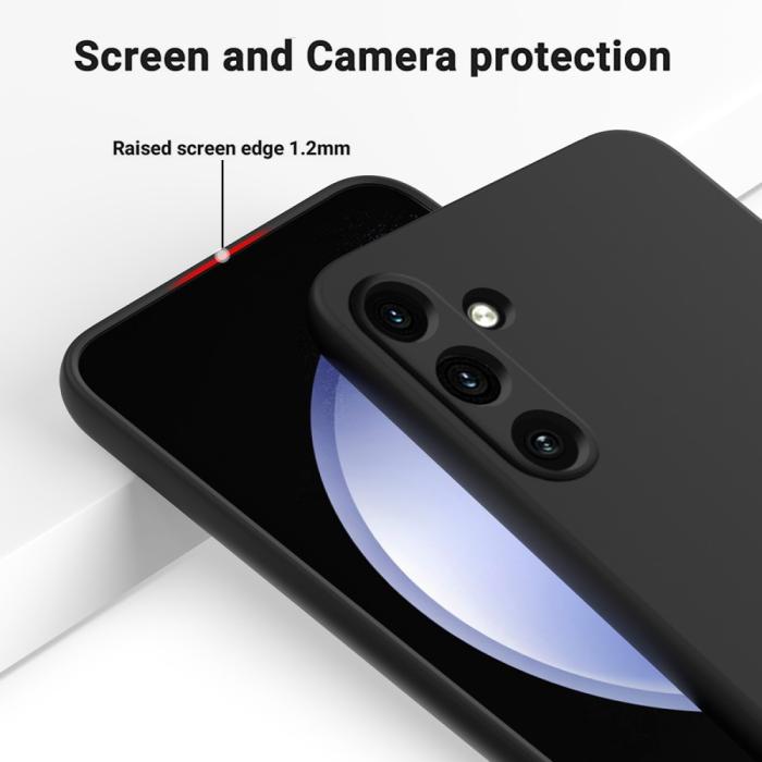 Bild 6,  Galaxy A35 5G Skal Liquid Silicone Med Snodd Svart - Teknikhallen.se