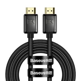 BASEUS Baseus 2m 8K HD 60Hz HDMI - HDMI Nylon Kabel Svart - Teknikhallen.se